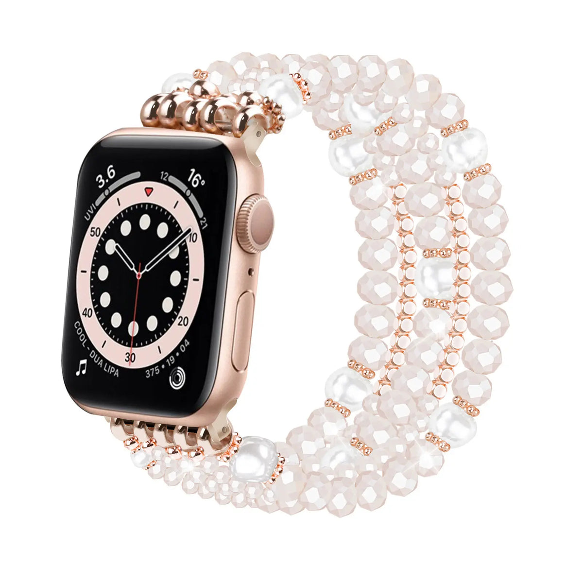 Apple Watch Beaded Crystal Strap (Pink)