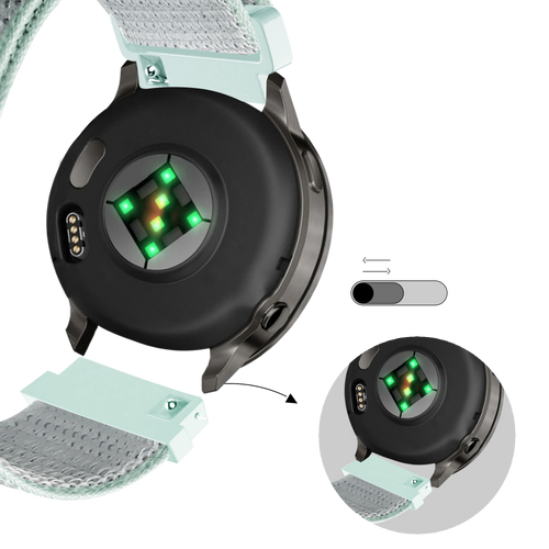 Bandz Garmin Forerunner 245 Nylon Loop Armband (Hell Cyan)