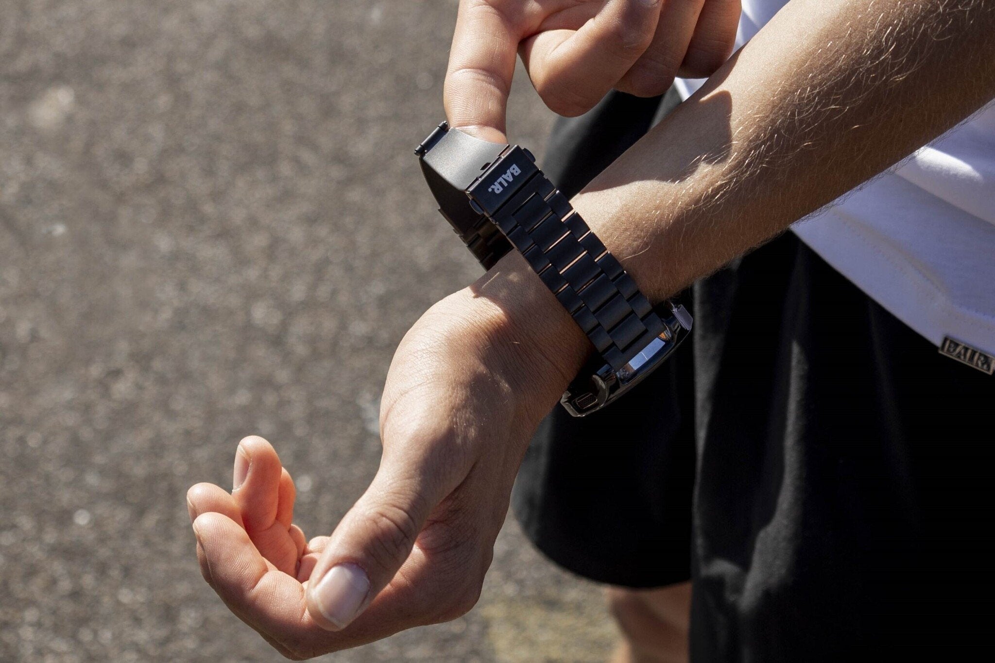 BALR Samsung Galaxy Watch 3 45mm Steel Link Strap (Black)