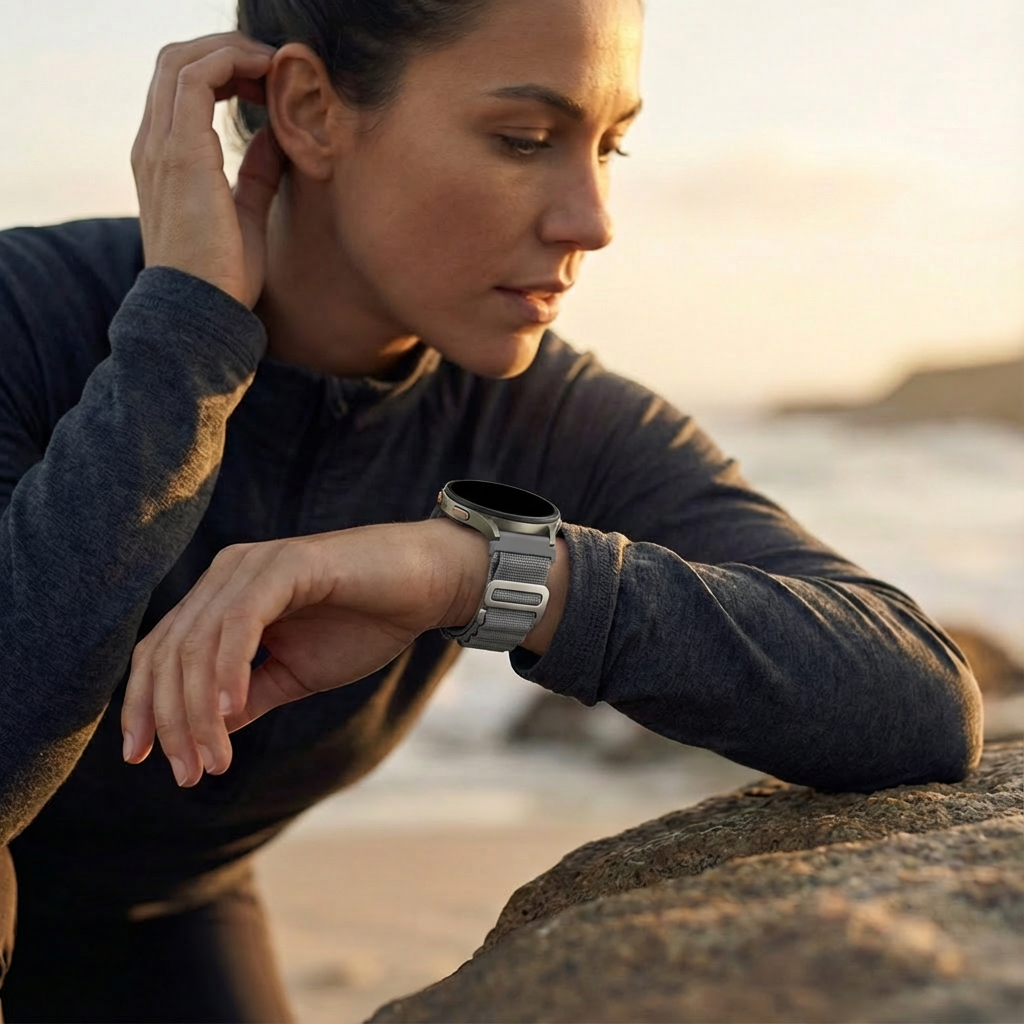 Bandz Coros Pace 3 Alpine Nylonarmband (Grau)