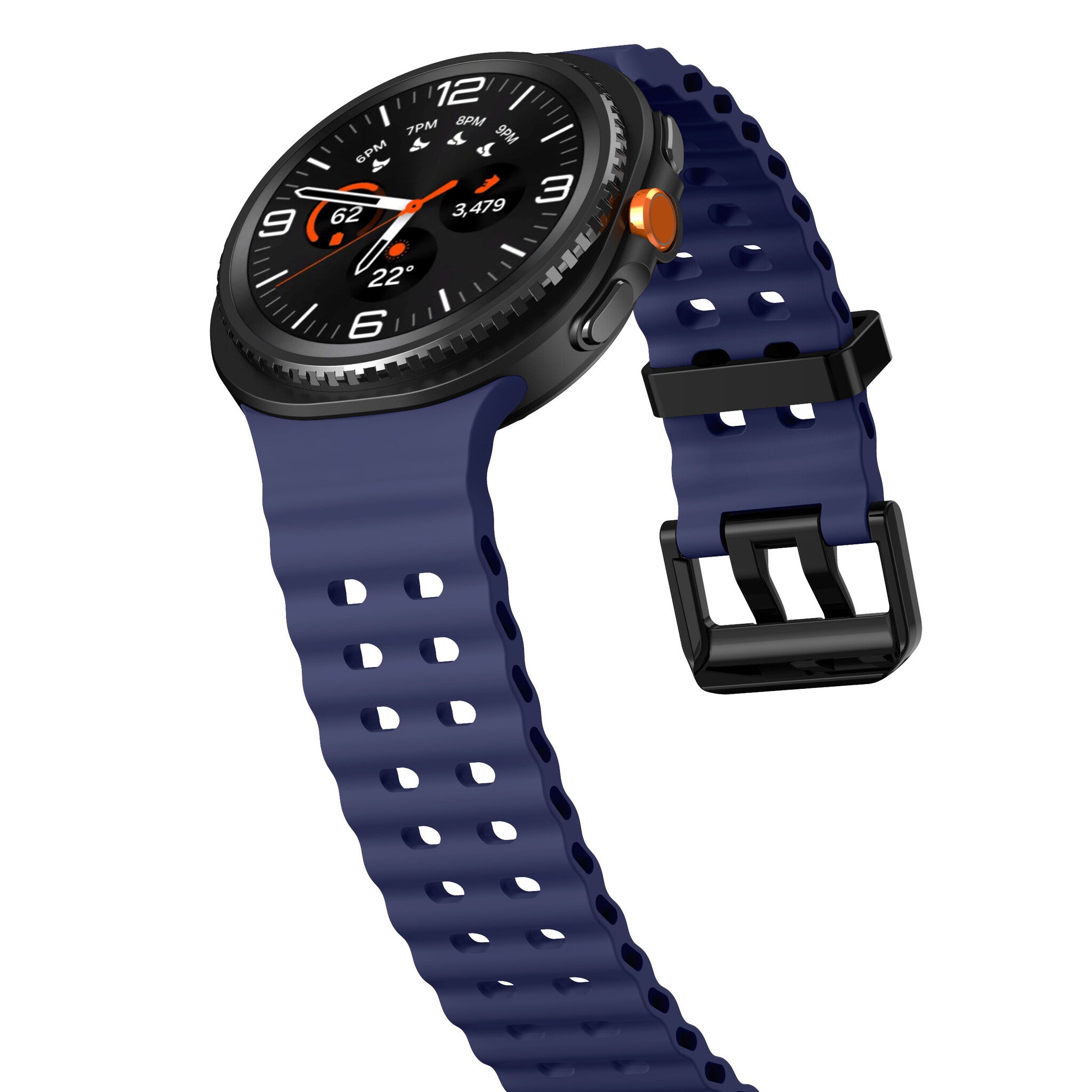 Samsung Galaxy Watch 8 - 44mm Ocean Armband (Dunkel Blau)