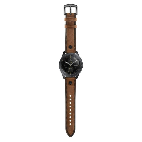 Coros Pace 2 Lederband mit Schraube (Dunkelbraun)