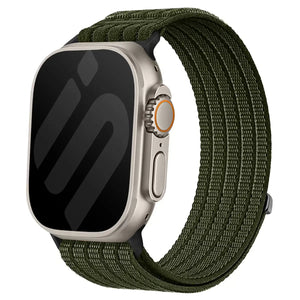 Apple Watch Ultradünnes Nylonband (Dunkelgrün)
