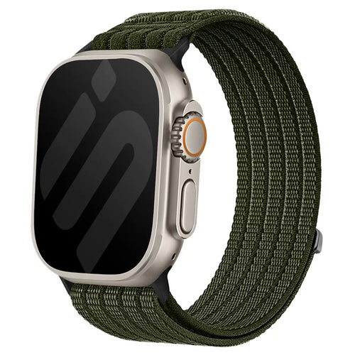 Apple Watch Ultradünnes Nylonband (Dunkelgrün)