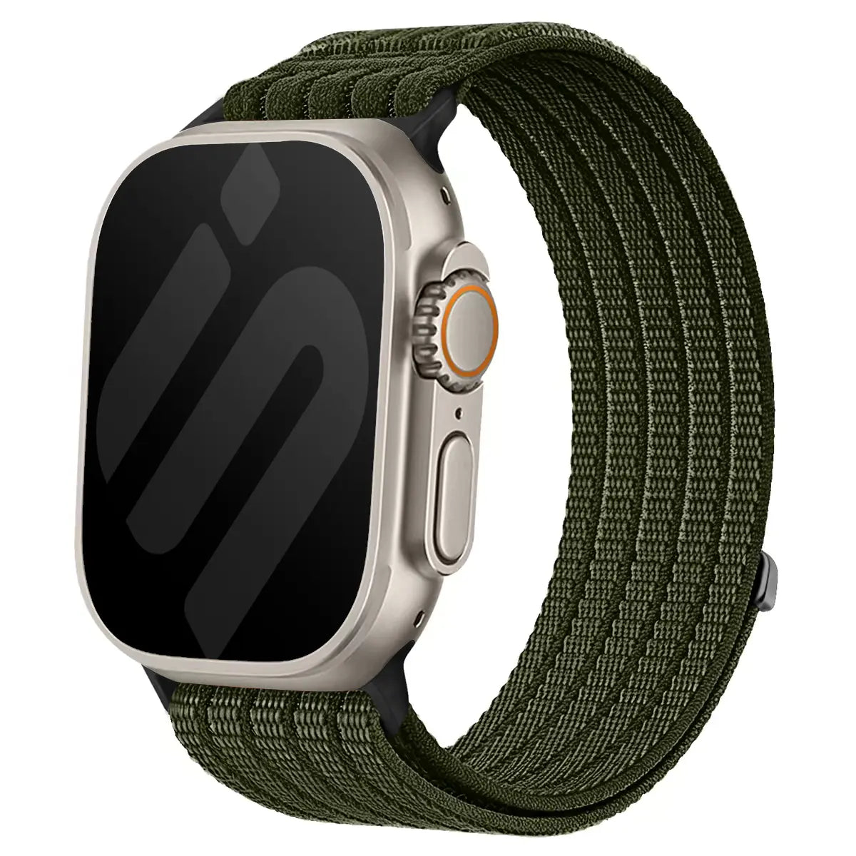 Apple Watch Ultradünnes Nylonband (Dunkelgrün)