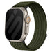 Apple Watch Ultradünnes Nylonband (Dunkelgrün)