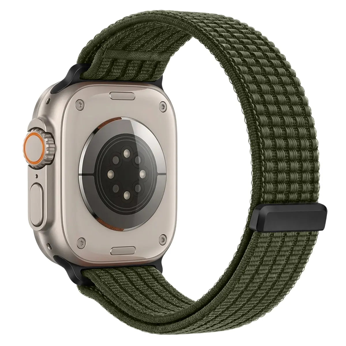 Apple Watch Ultradünnes Nylonband (Dunkelgrün)