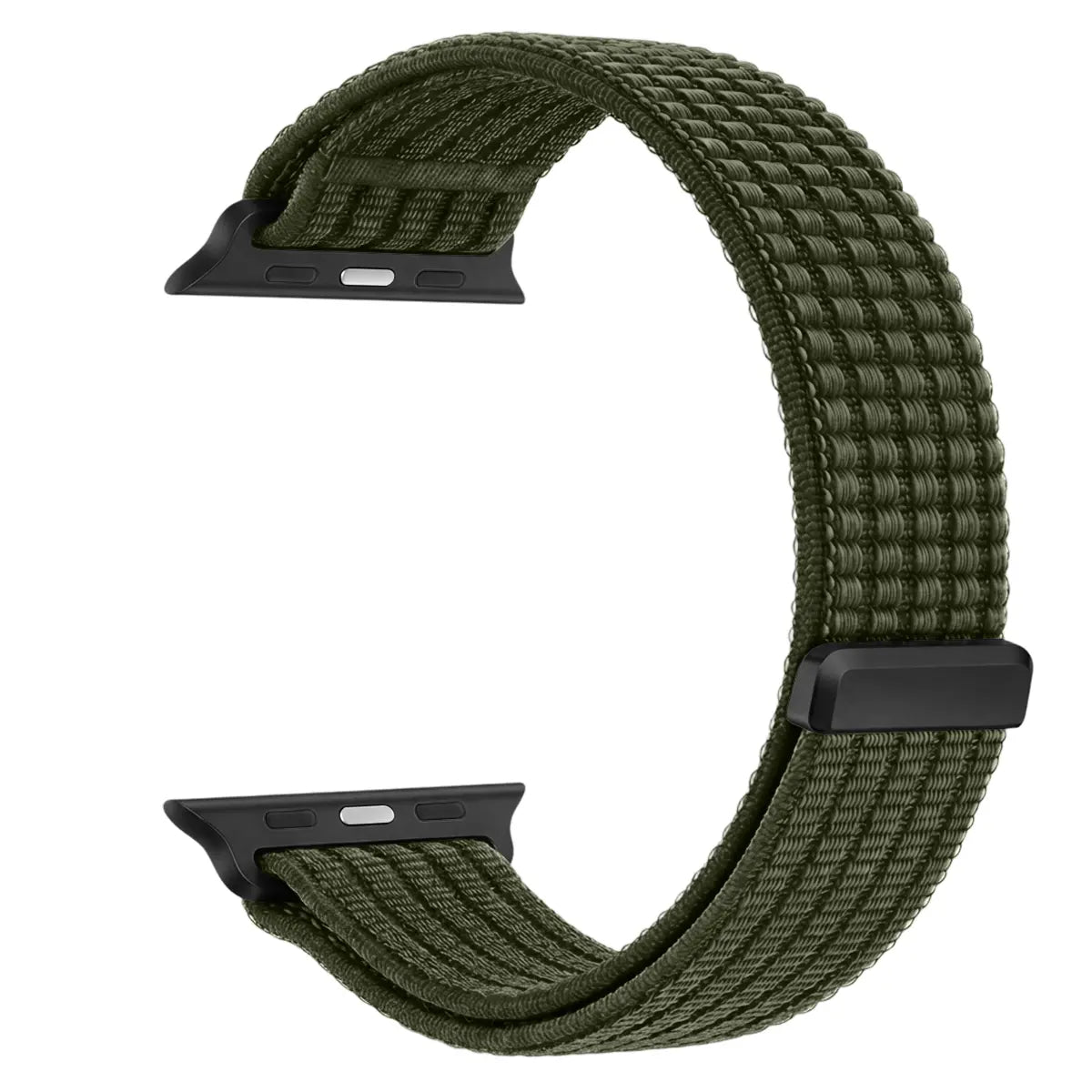 Apple Watch Ultradünnes Nylonband (Dunkelgrün)