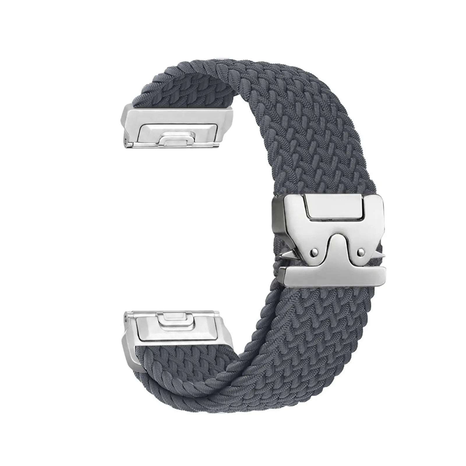 Garmin Quatix 8 Pro - 47mm Braided Strap P-Buckle (Dark Grey with Silver)