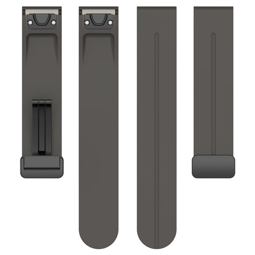 Garmin Quatix 8 Pro - 47mm D-Buckle Silicone Strap (Dark Grey)