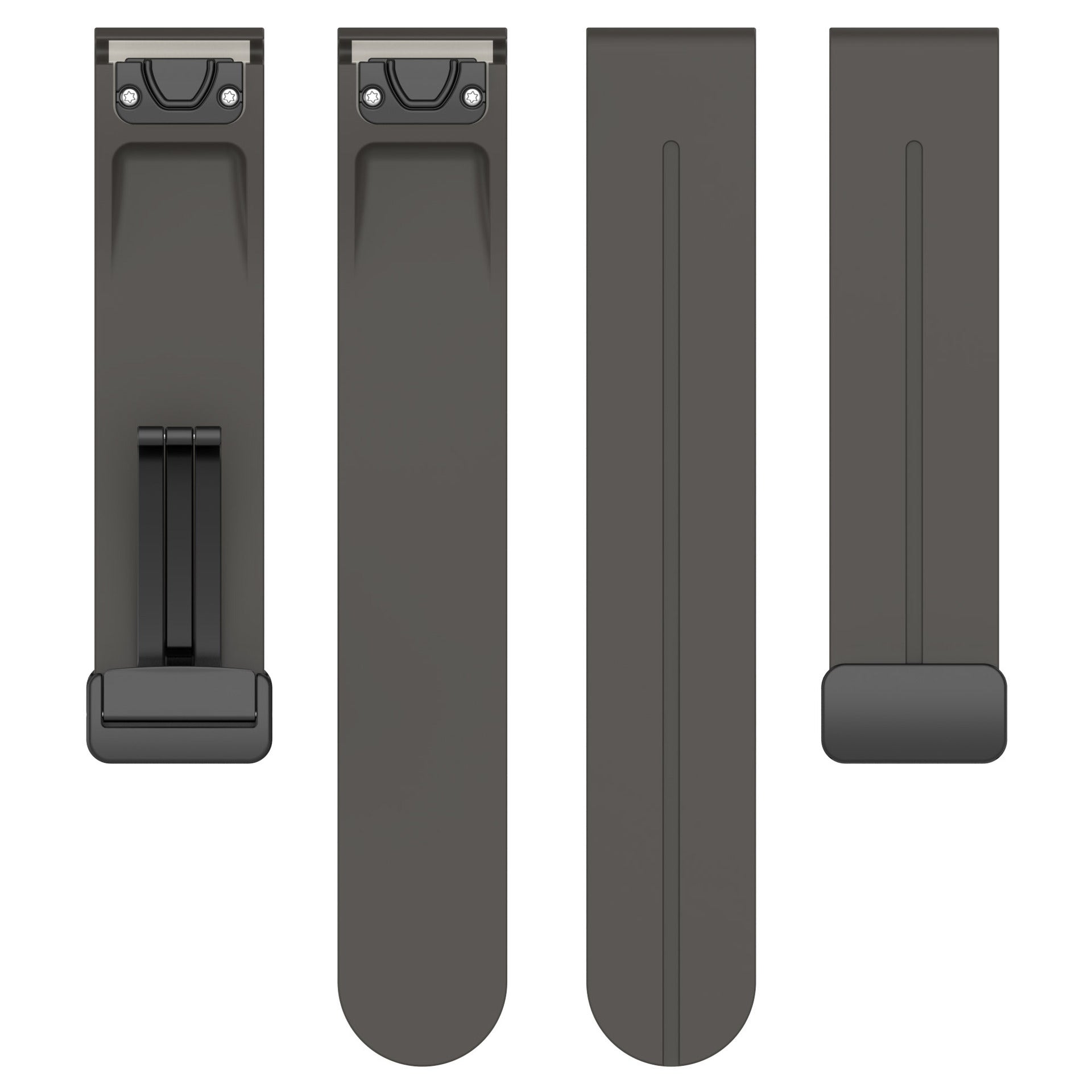 Garmin Quatix 8 Pro - 47mm D-Buckle Silicone Strap (Dark Grey)