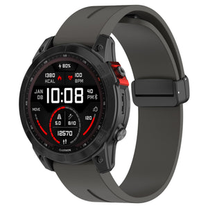 Garmin Quatix 8 Pro - 47mm D-Buckle Silicone Strap (Dark Grey)