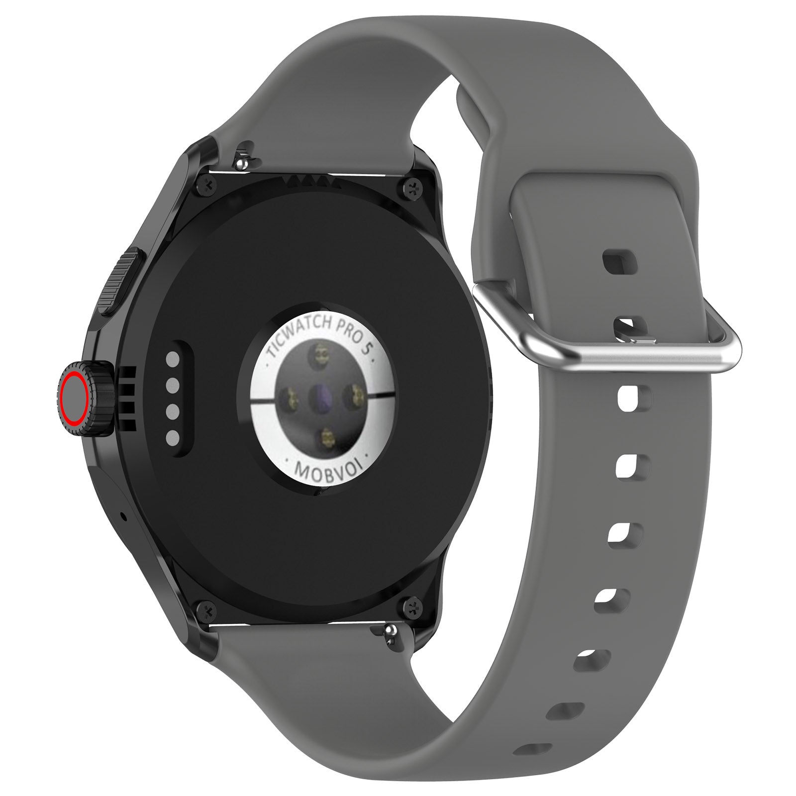 Universal 24mm Silicone Buckle Strap (Dark Grey)