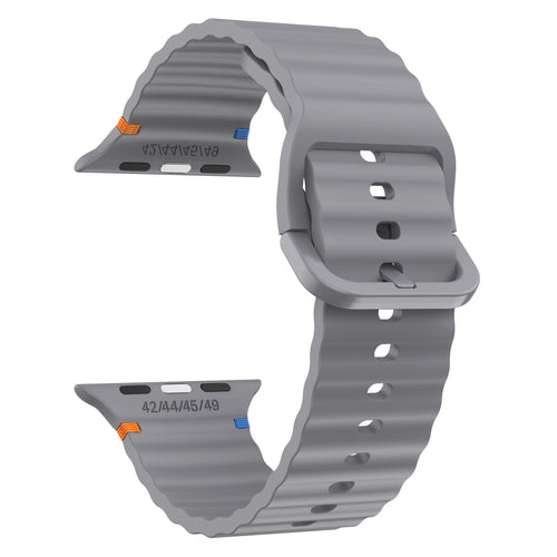 Apple Watch Wave Silikonarmband (Dunkelgrau)