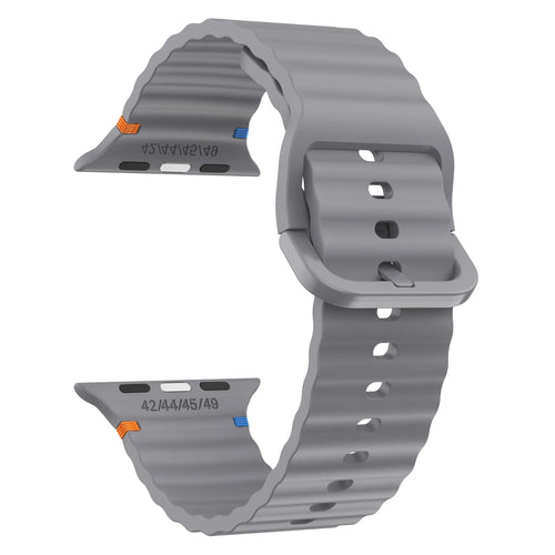 Apple Watch Wave Silikonarmband (Dunkelgrau)