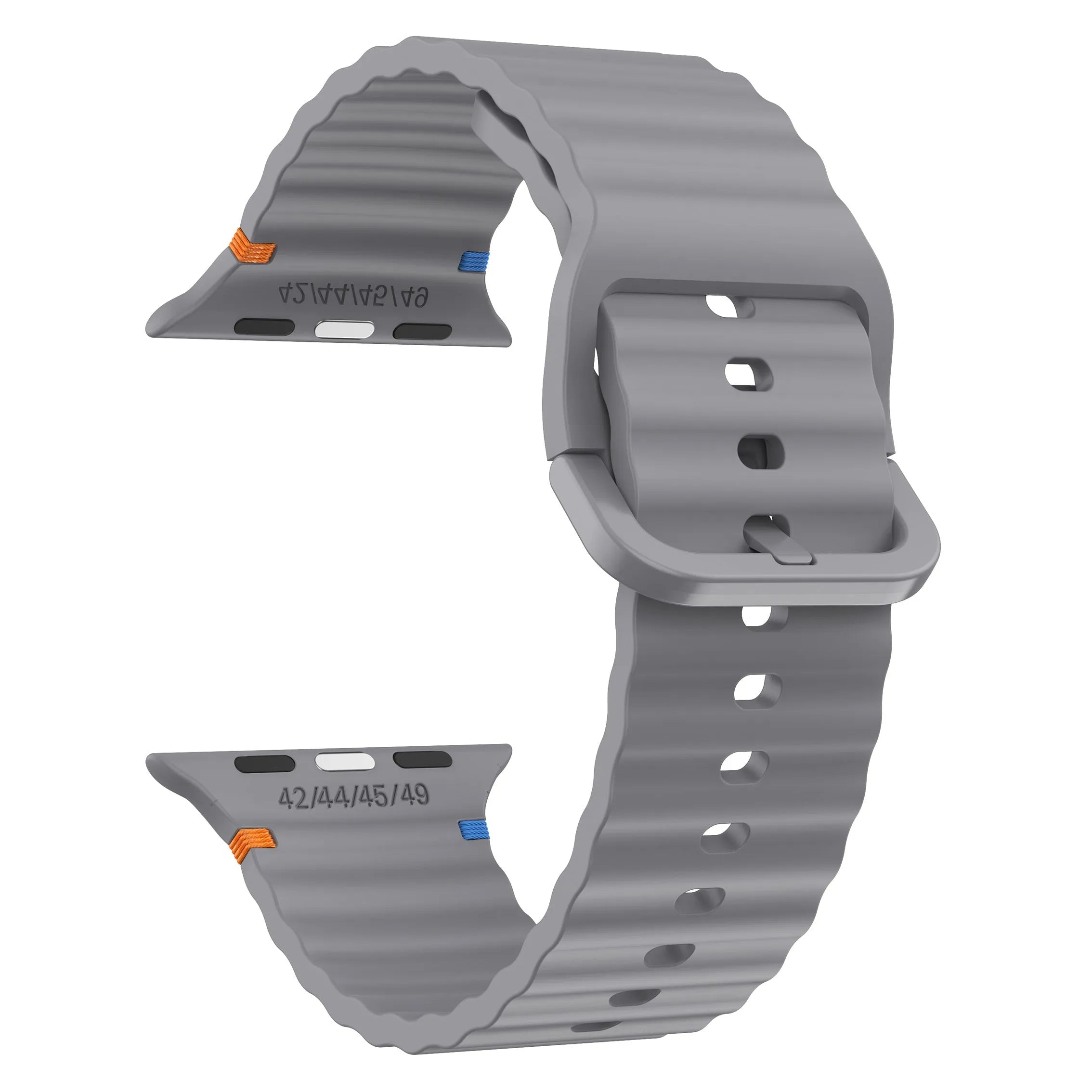 Apple Watch Wave Silikonarmband (Dunkelgrau)