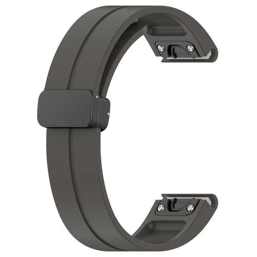 Garmin Quatix 8 Pro - 47mm D-Buckle Silicone Strap (Dark Grey)