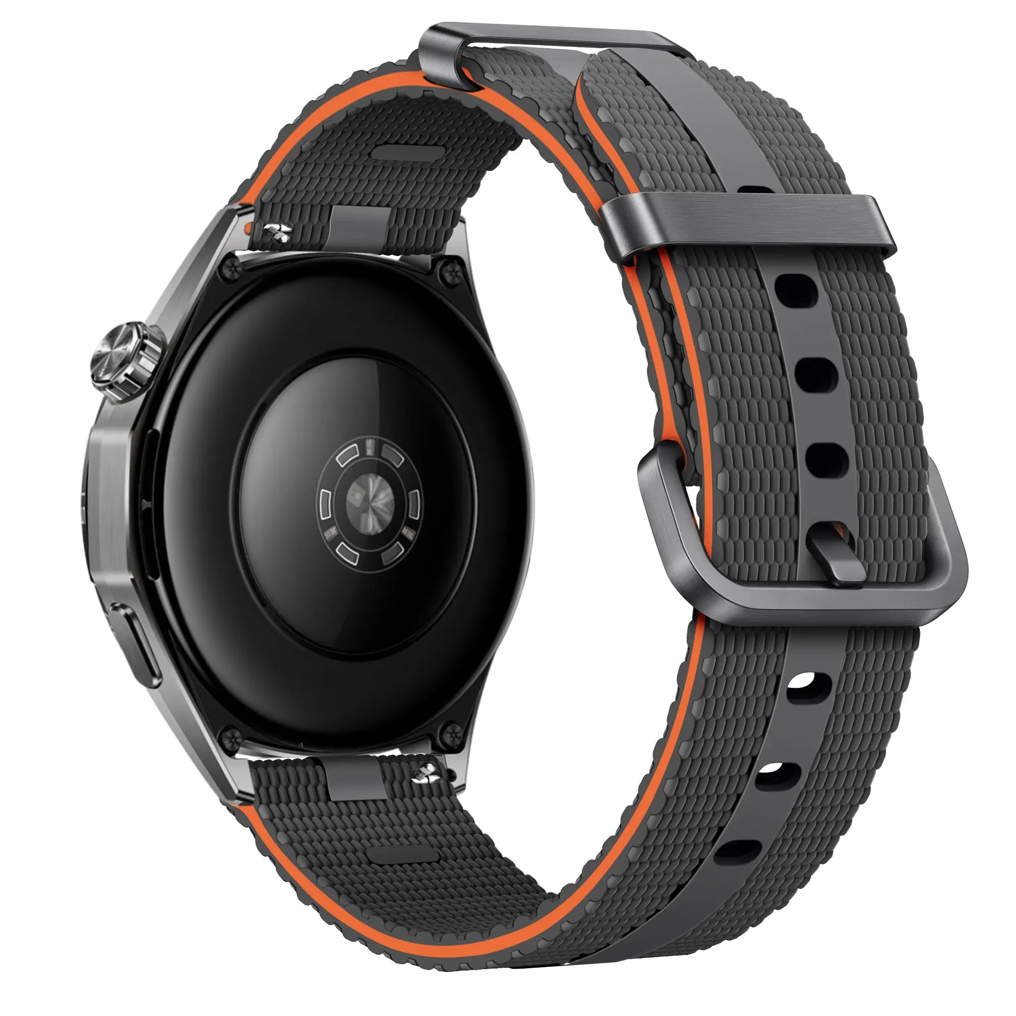 Coros Apex 2 Silicone Active Strap (Dark Grey/Orange)