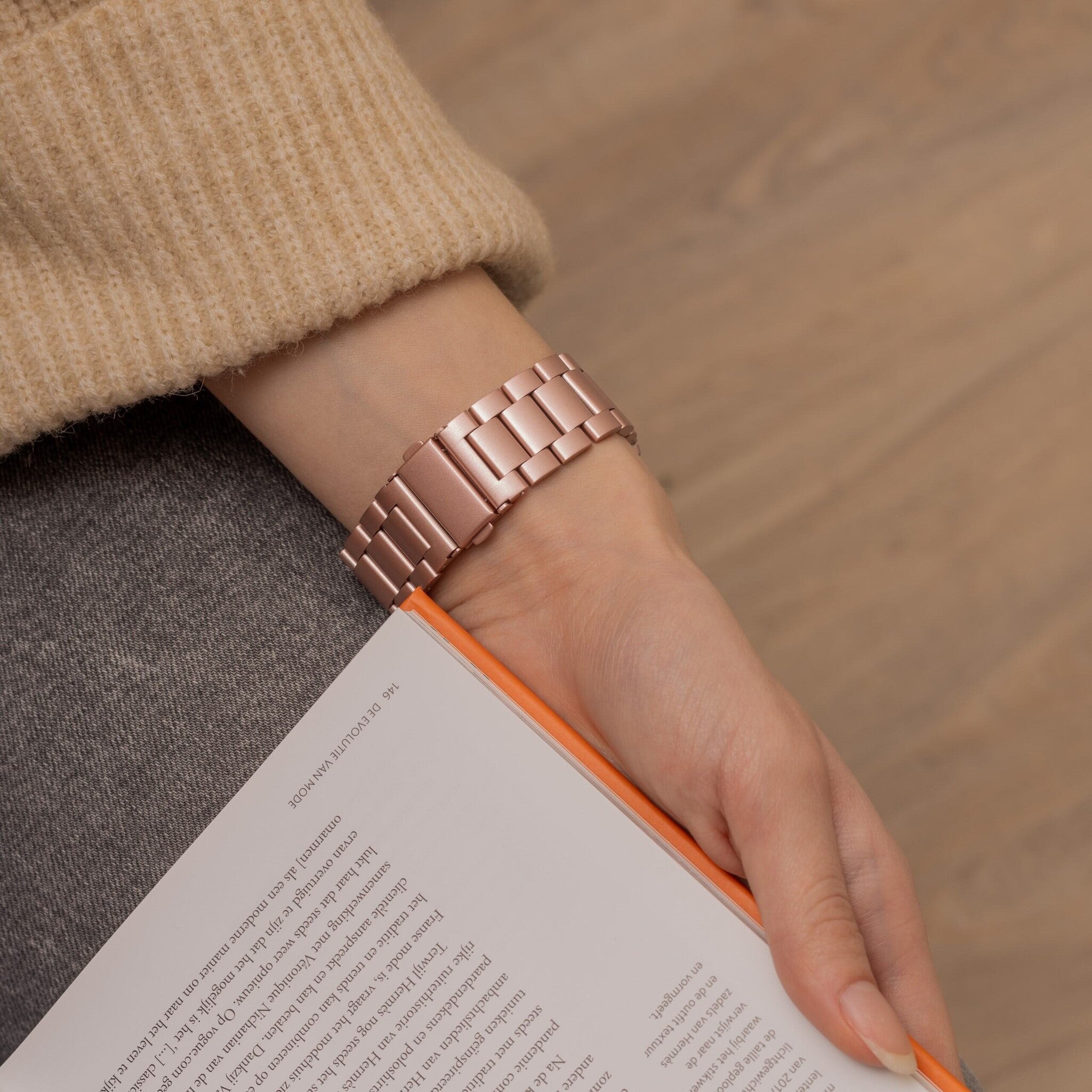 Garmin Vivomove Luxe Stahlarmband (Rosa)