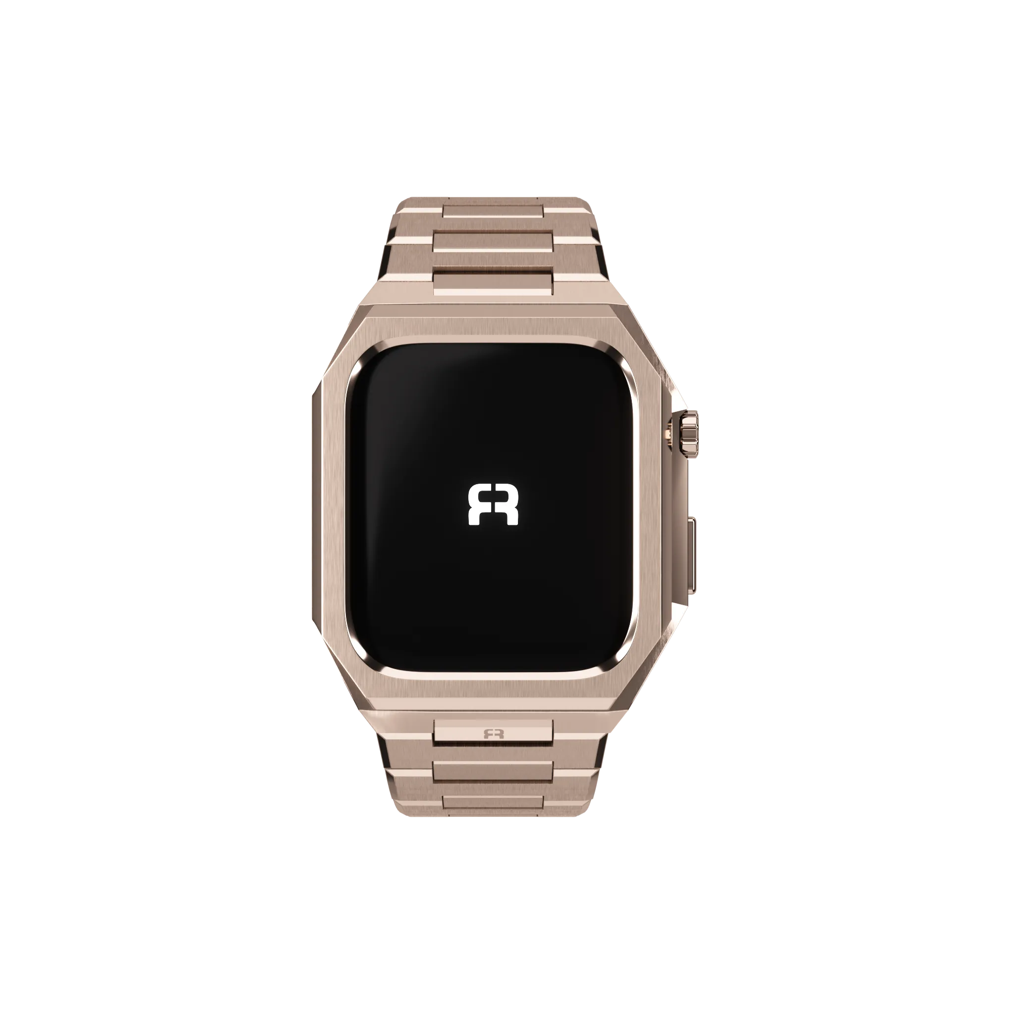 Reqior Apple Watch 45mm Hülle mit integriertem Stahlarmband 'Nautilus' (Roségold)