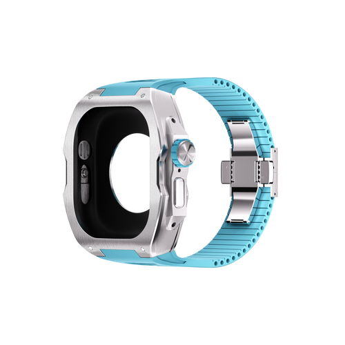 Reqior Apple Watch Ultra Hülle mit integriertem Gummi-Armband (Blau)