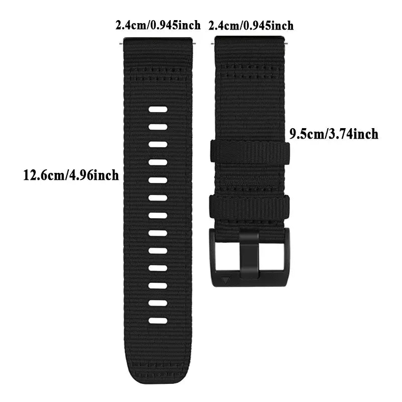 Coros Nomad Nylon Buckle Strap (Black)