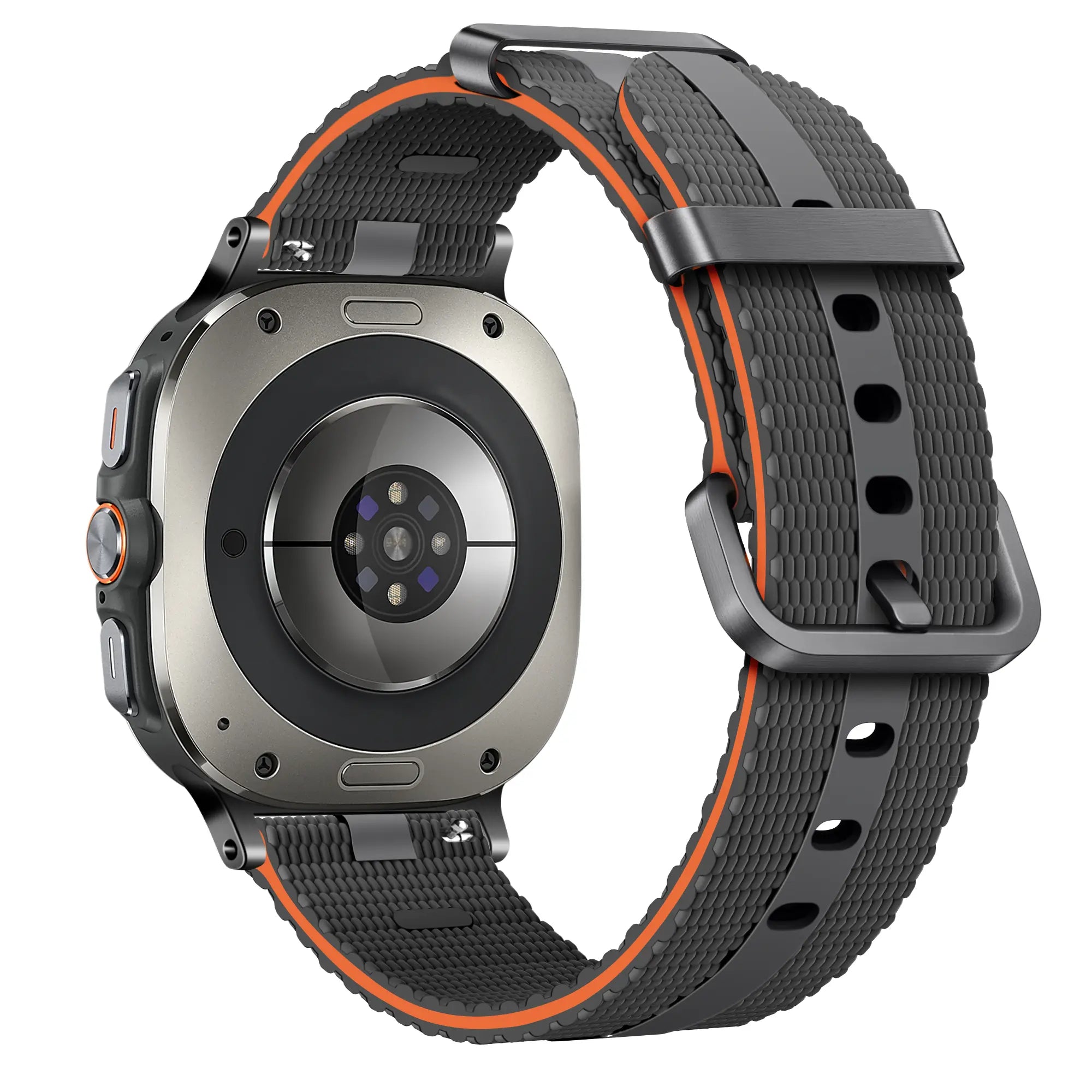 Samsung Galaxy Watch Ultra Silikon Active Armband (Hellgrau/Orange)