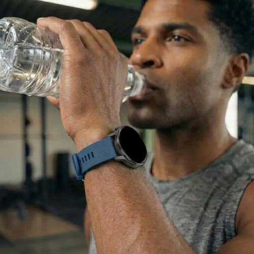 Bandz Garmin Vivoactive 4s Silicone Strap 'Deluxe' (Blue)