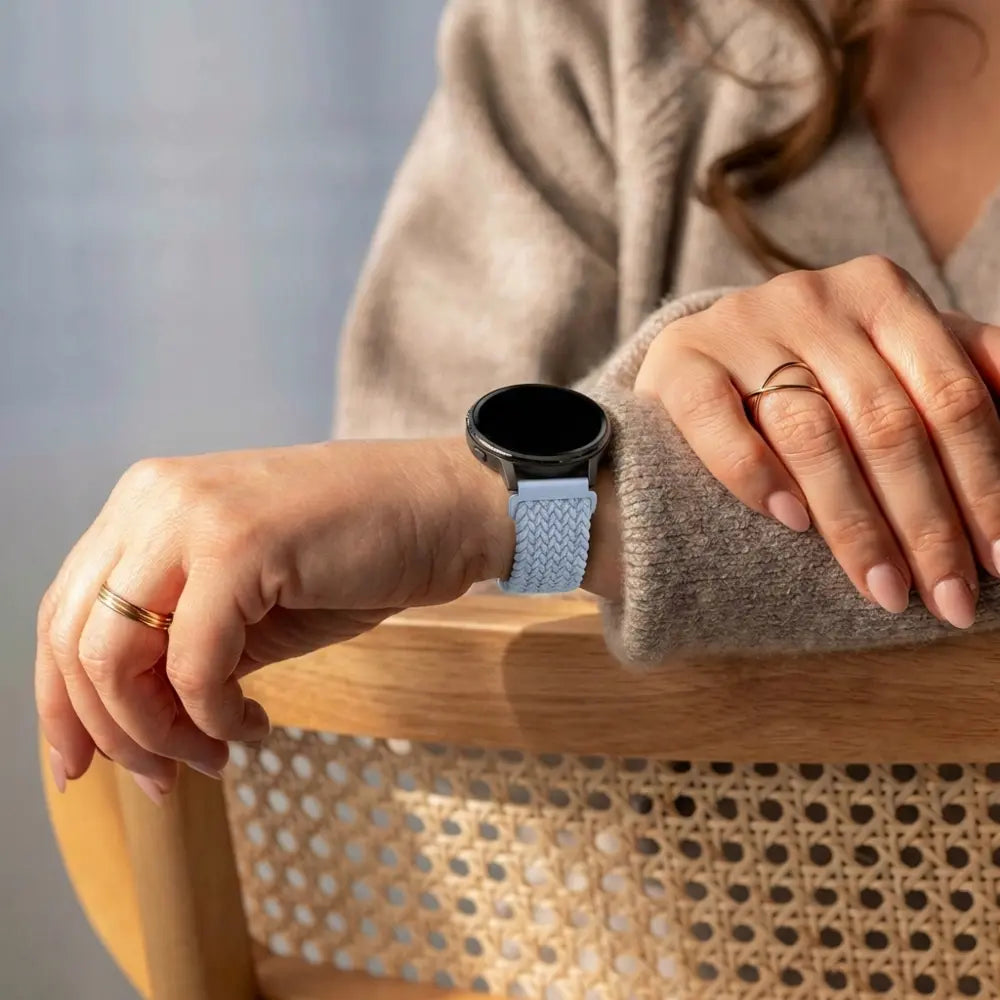 Bandz Garmin Approach S12 Geflochtenes Armband 'Parachute' (Hellblau)