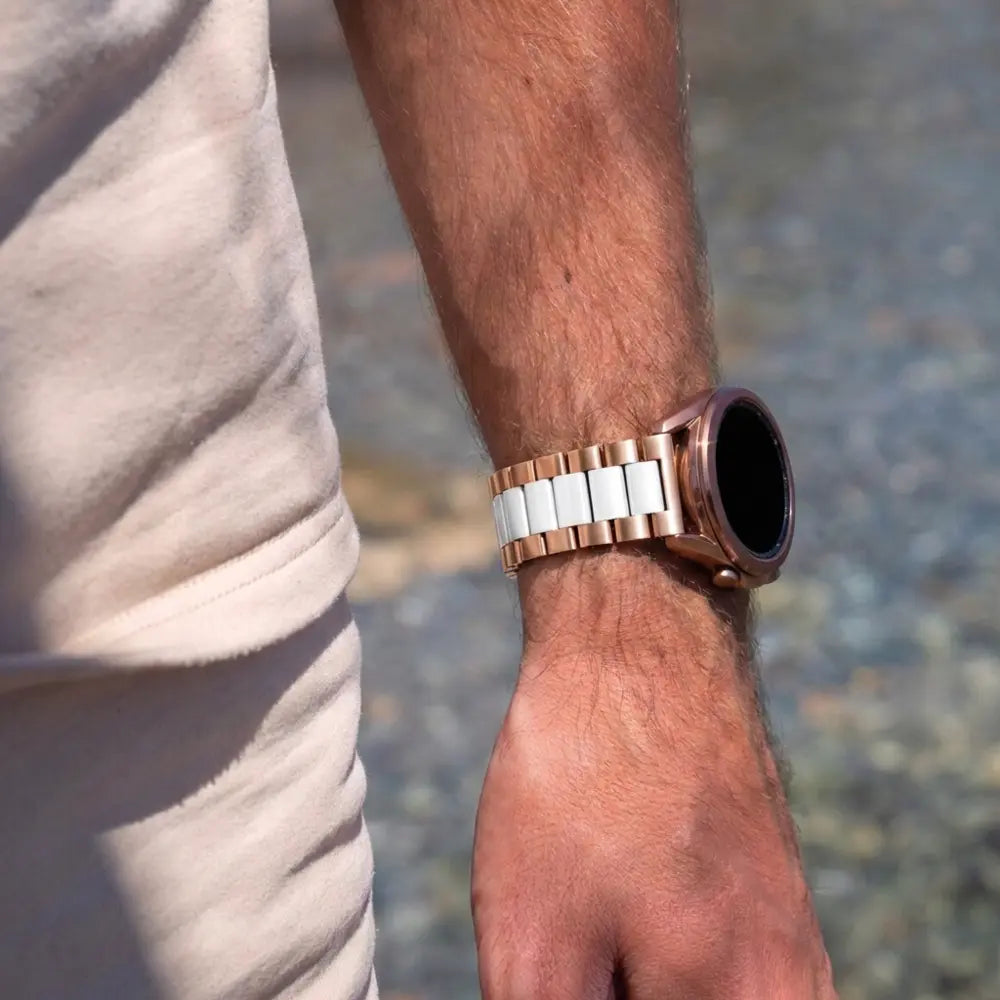 Samsung Galaxy Watch 3 41mm Steel Strap (Rose Gold-White)