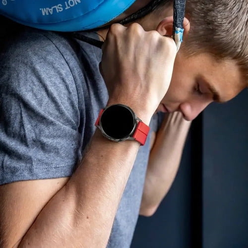 Bandz Garmin Vivoactive 3 Silikonarmband mit D-Schnalle (Rot)