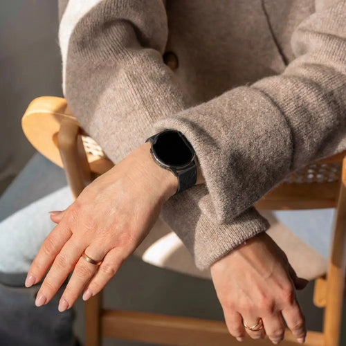 Bandz Garmin Venu 4 - 41mm Silikonarmband 'Leopard' (Schwarz)