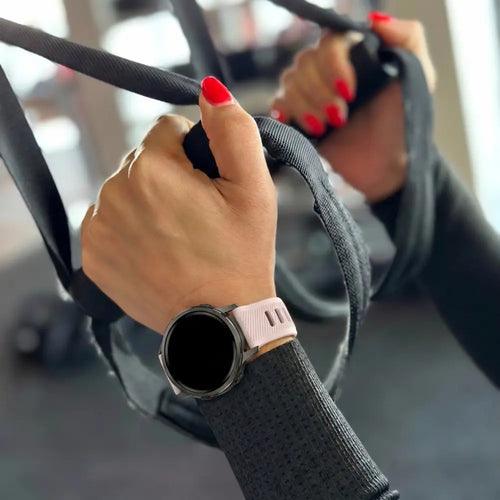 Bandz Garmin Vivomove 3s Sport Strap with Buckle (Pink/White)