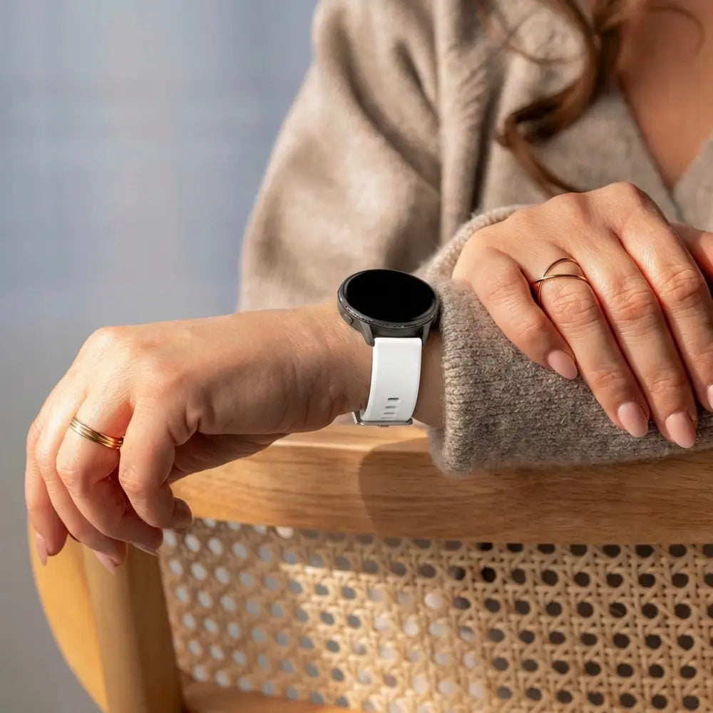 Bandz Garmin Vivomove 3s Silikonarmband 'Classic' (Weiß)