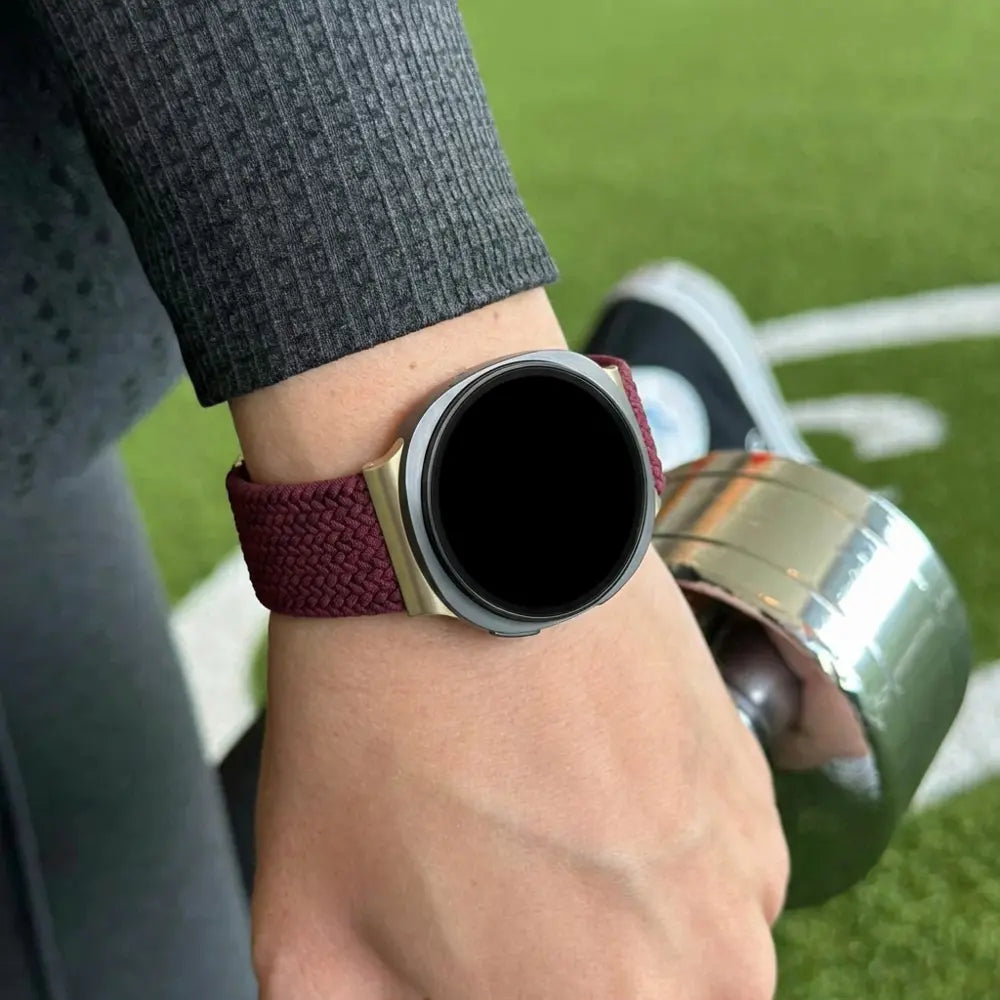 Bandz Samsung Galaxy Watch 8 - 44mm Magnetic Braided Strap (Wine Red)