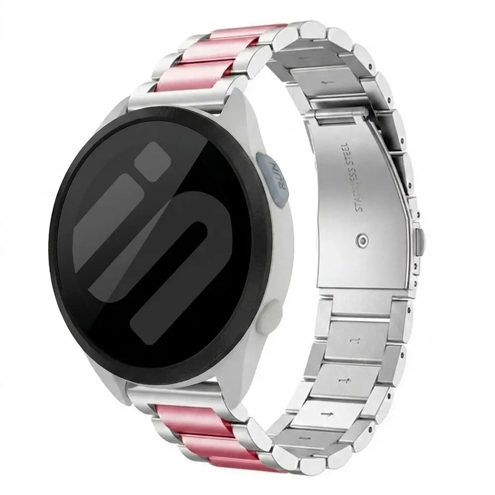Garmin Forerunner 165 Steel Strap (Silver/Pink)