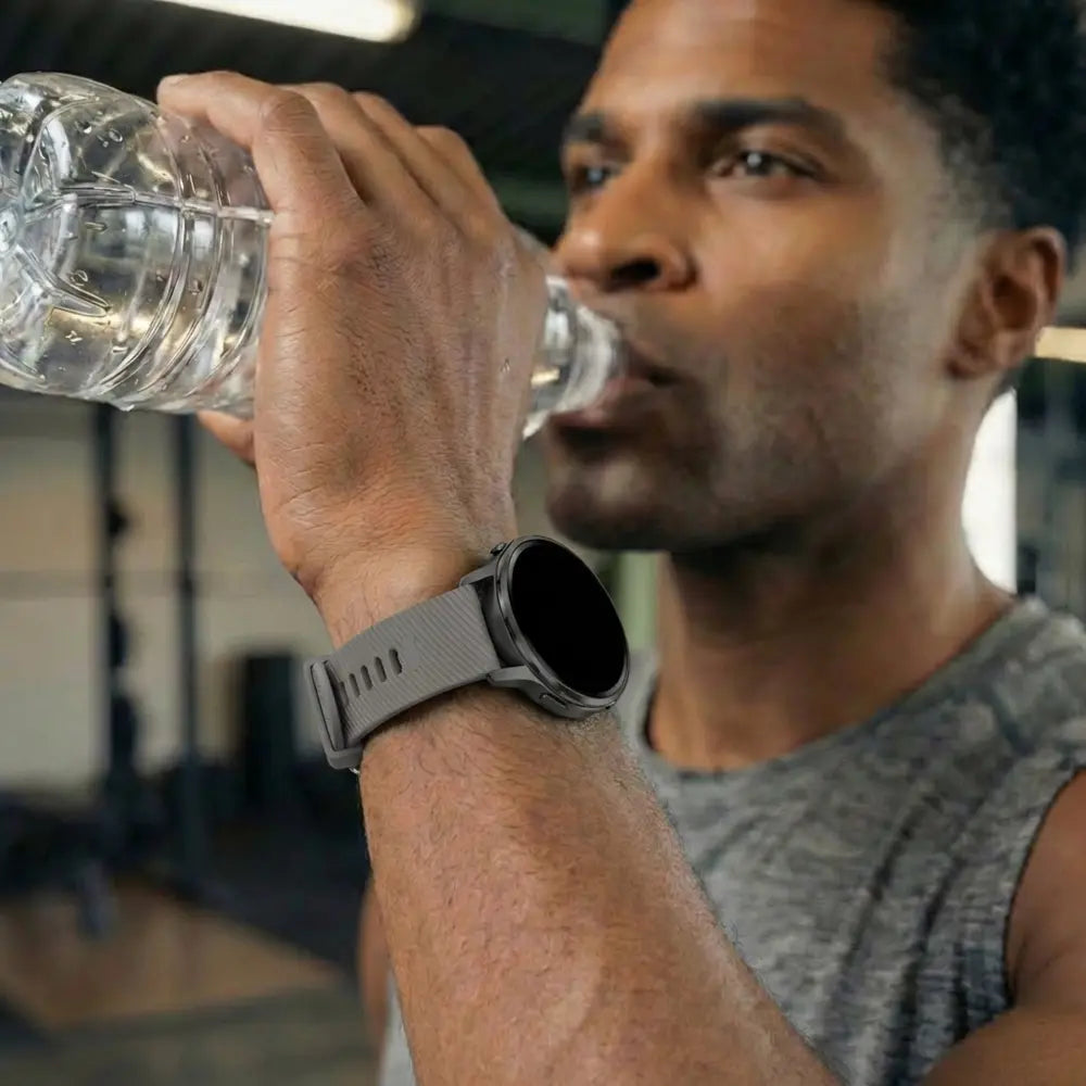 Bandz Garmin Vivoactive 4s Silikonarmband 'Deluxe' (Dunkelgrau)