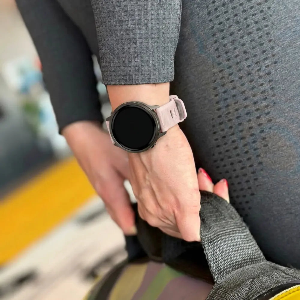 Bandz Garmin Vivomove 3s Sport Strap with Buckle (Pink/White)