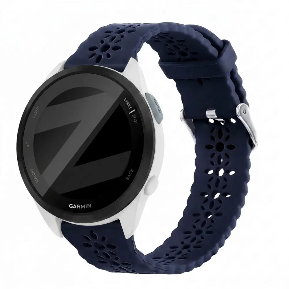 Bandz Garmin Forerunner 165 Silicone Strap 'Lace' (Dark Blue)