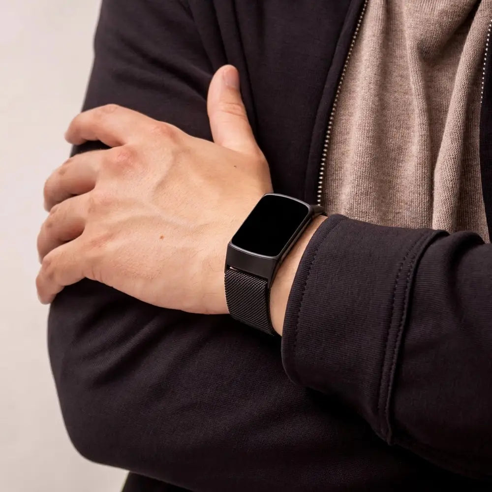 Fitbit Charge 5 Milanese-Armband (Schwarz)