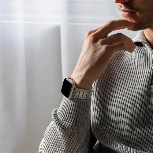Apple Watch luxe 'slim' metalen band (sterrenlicht)