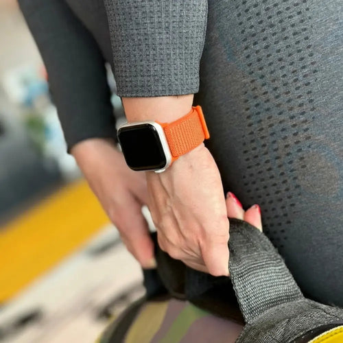 Apple Watch nylon loop bandje (oranje)