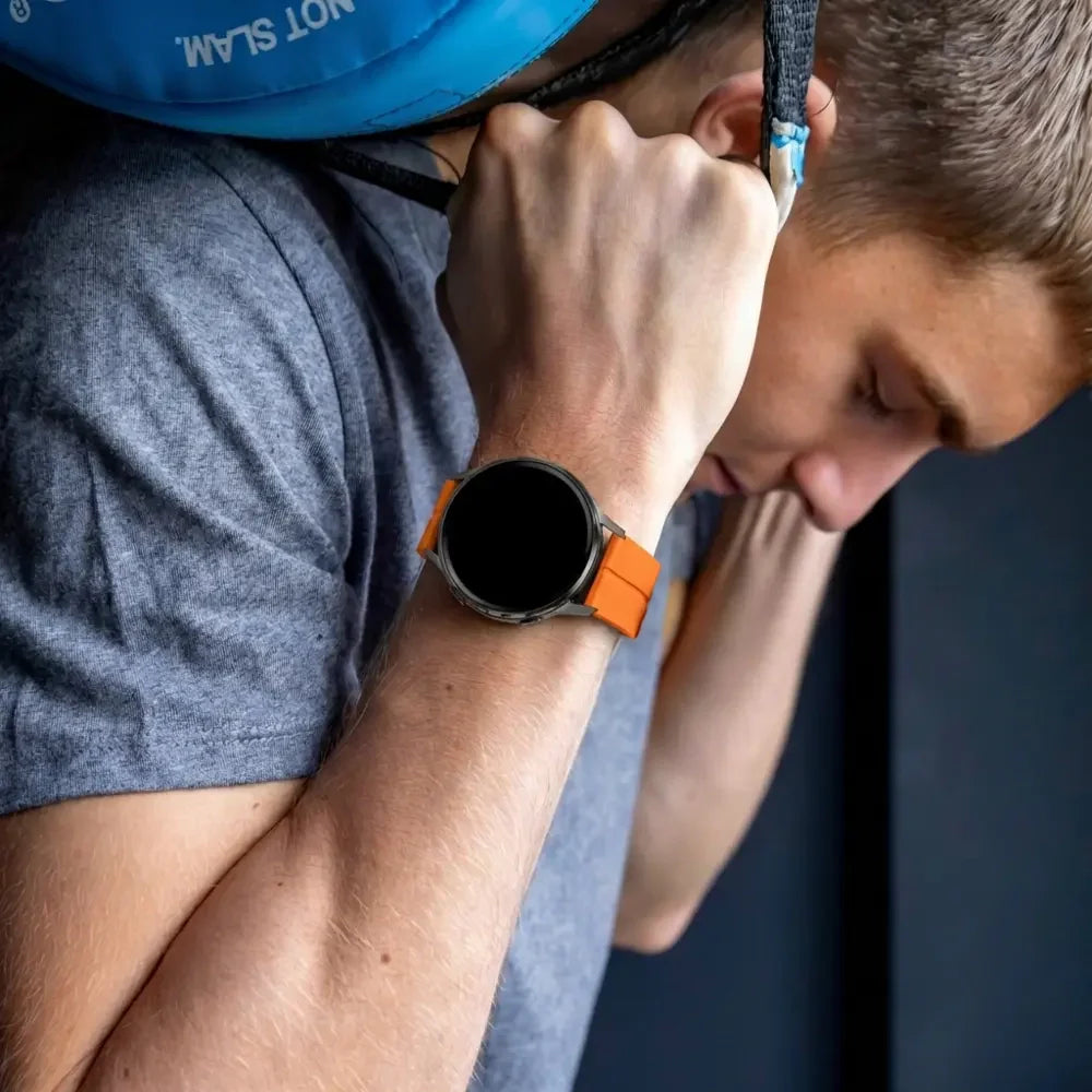 Bandz Garmin Vivoactive 3 Silikonarmband mit D-Schnalle (Orange)