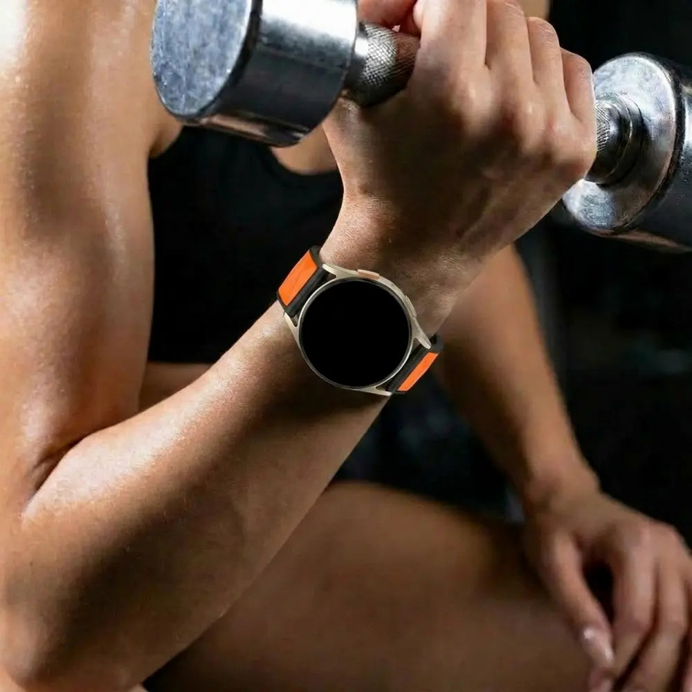 Amazfit Active 3 Premium Diamond Sport Strap (Orange/Black)