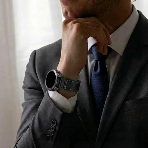 Garmin Tactix 7 Pro Premium Lederarmband (Schwarz)