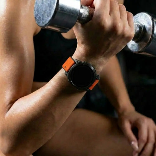 Garmin Fenix 7 Hybrid Nylon Strap (Orange)