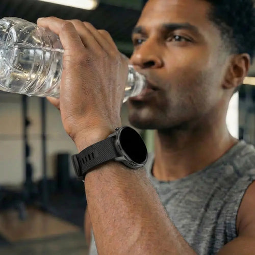 Bandz Garmin Venu 3s Silikonarmband 'Deluxe' (Schwarz)