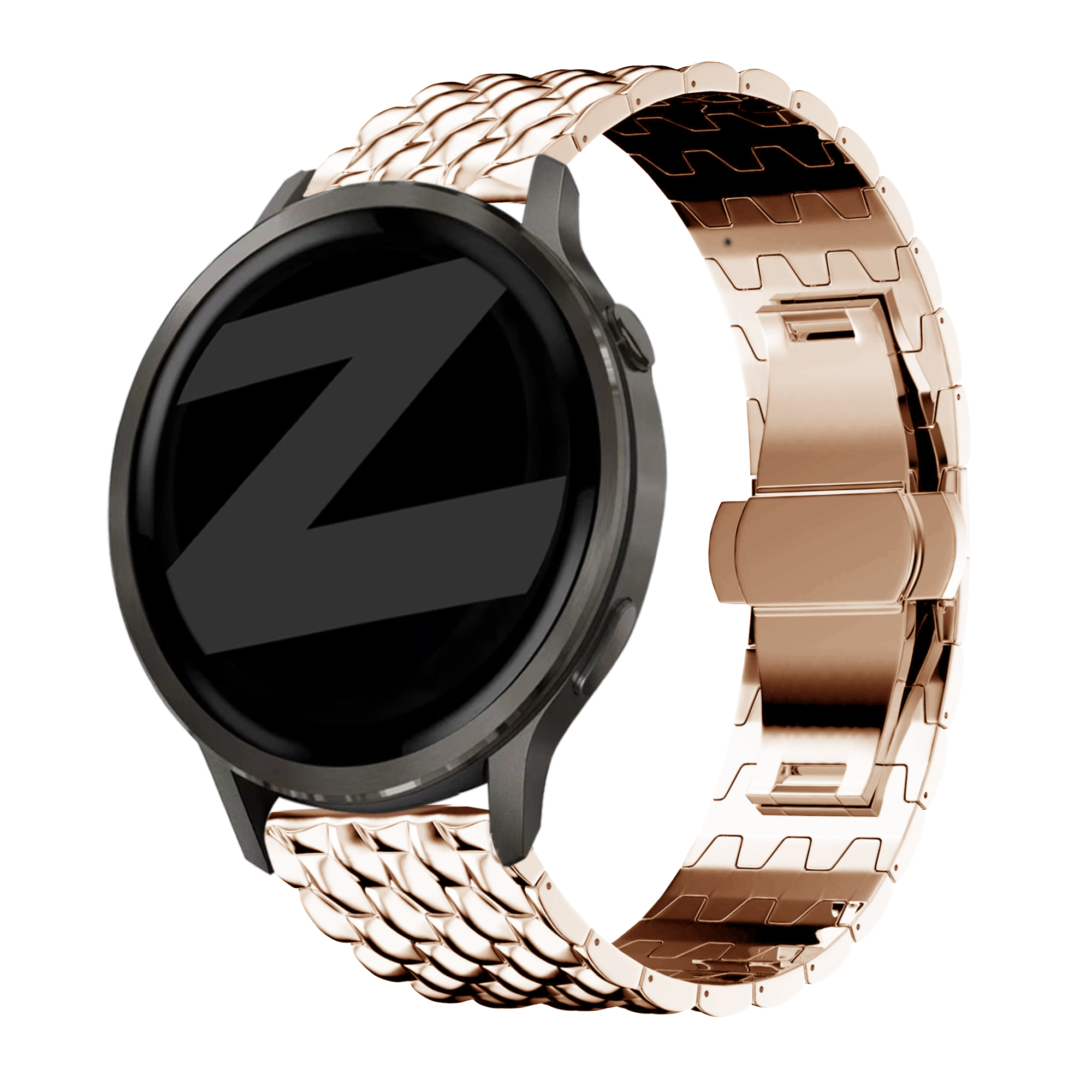 Bandz Garmin Bounce 2 Stahlarmband 'Dragon' (Roségold)