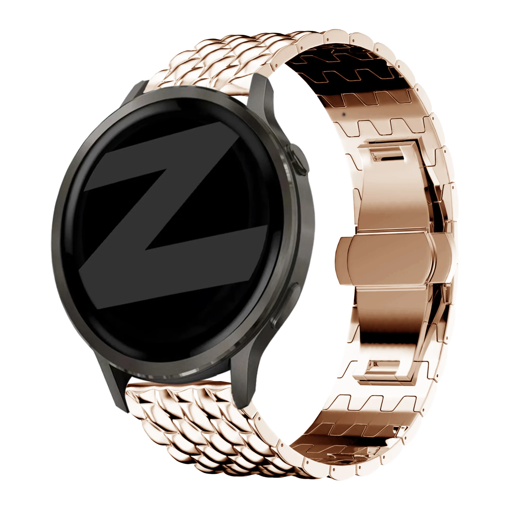 Bandz Garmin Bounce 2 Stahlarmband 'Dragon' (Roségold)