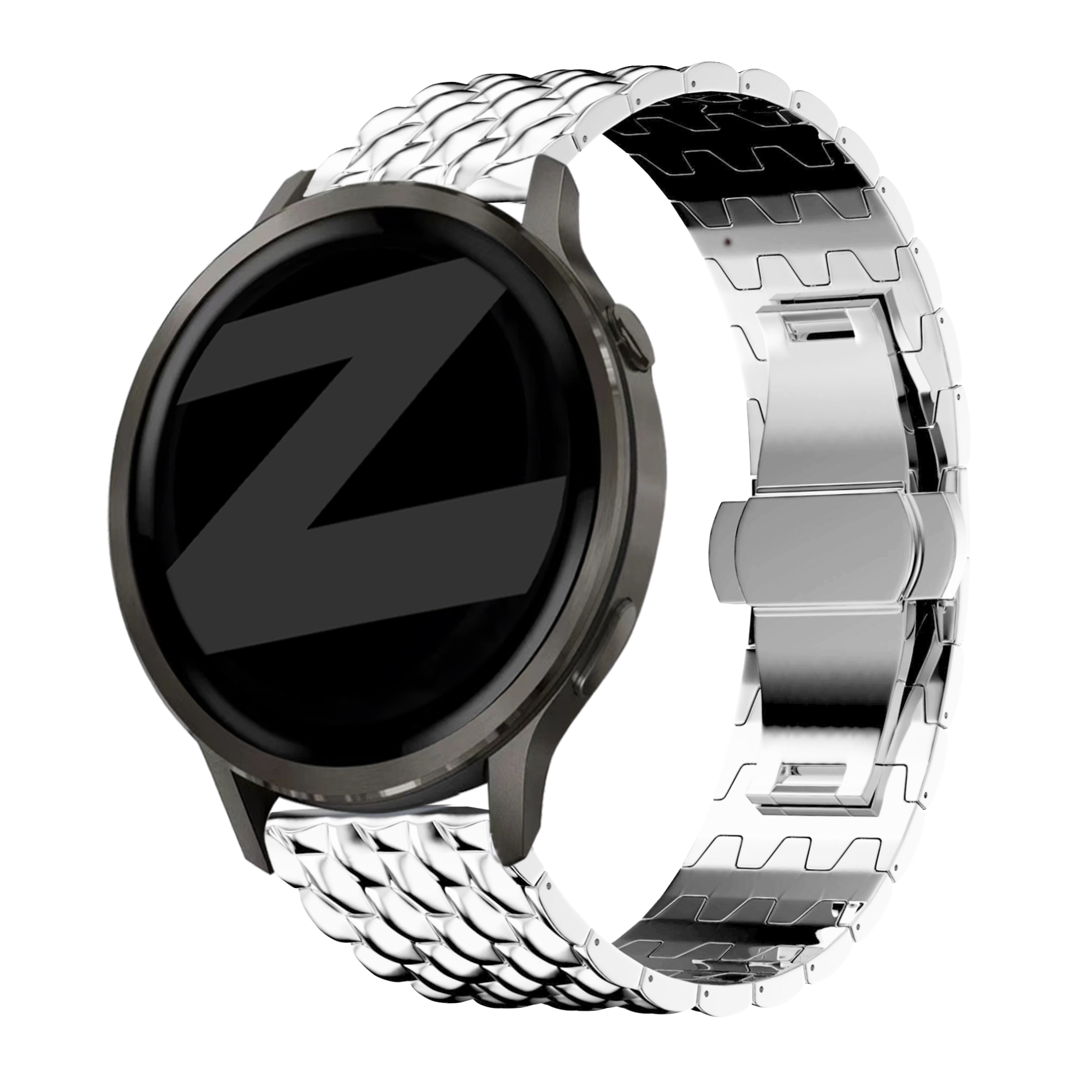 Bandz Garmin Bounce 2 Stahlarmband 'Dragon' (Silber)